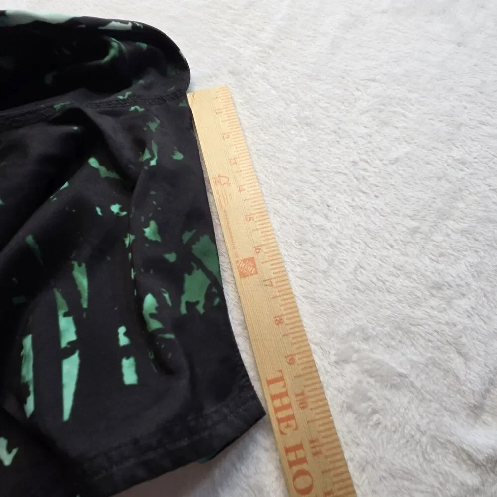 Nike Swim Trunks Board Shorts Men's Large Black Teal Palm Tree Graphic Tropical